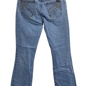 Y2K Levi Strauss Distressed Jeans Size 13 Button Fly Stretch Low Rise Slim Boot